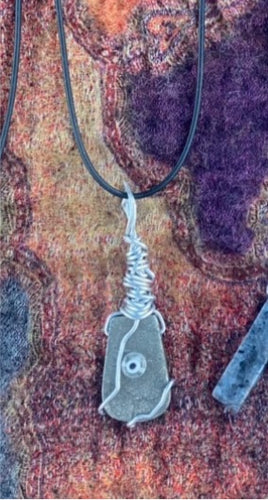 Clear evil eye pyrite necklace